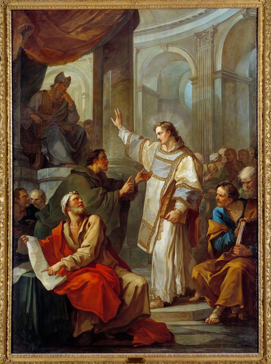 Předpověď svatého Etienna (Stephane) Malba od Charlese Josepha Natoire (Charles-Joseph Natoire od Charles Joseph Natoire