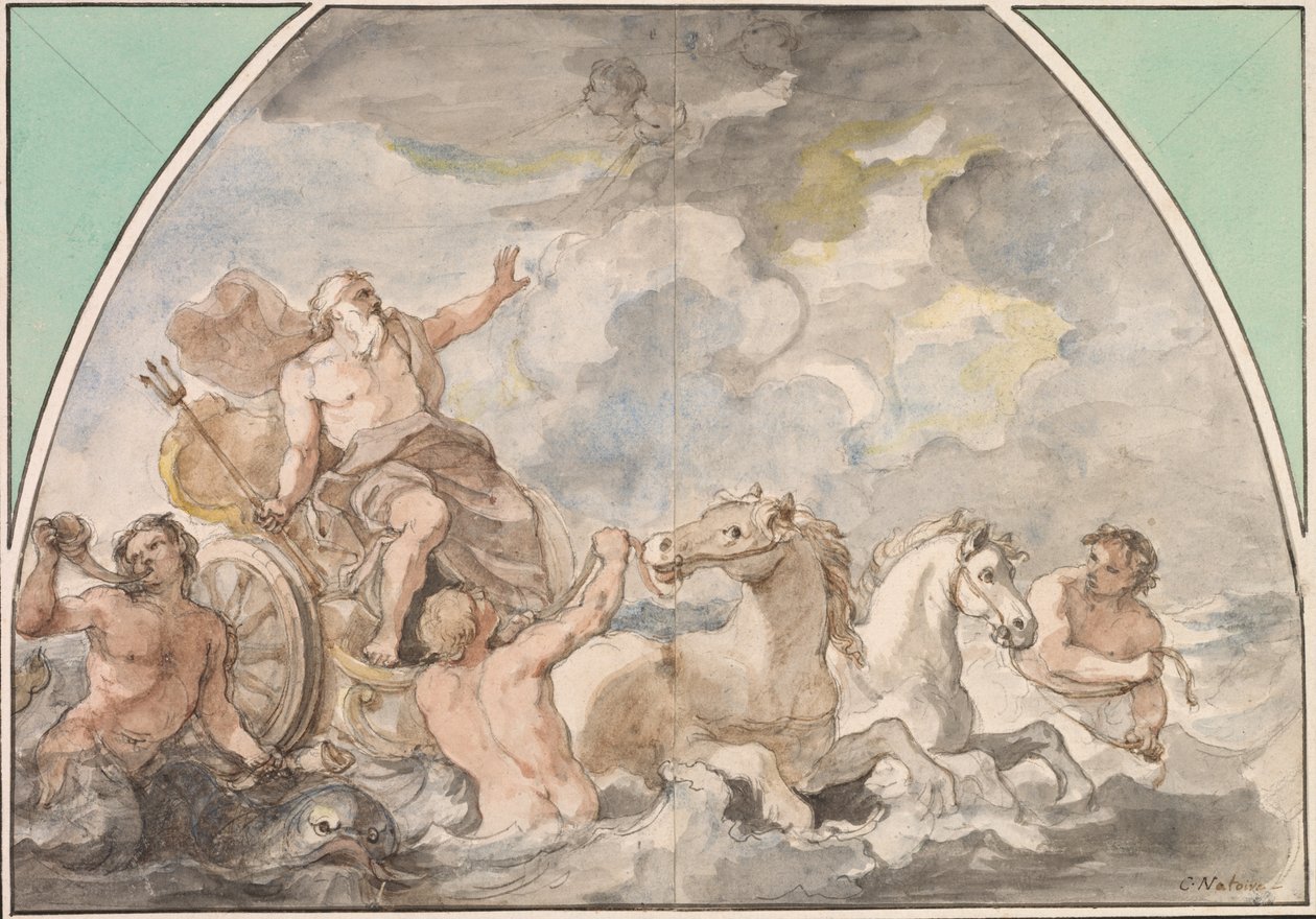Triumph of Neptun, 1766 nebo později. od Charles Joseph Natoire