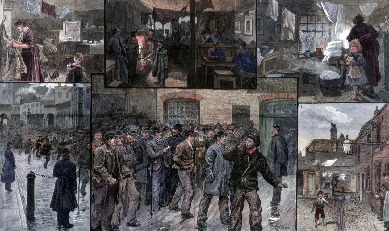 Tíseň v East End of London, 1886. od Charles Joseph Staniland