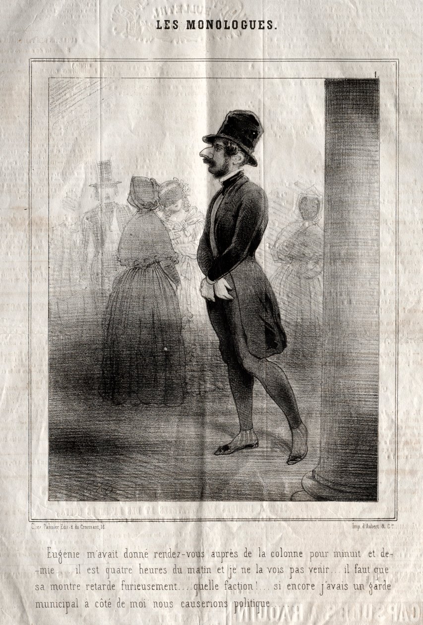 Monology: Eugénie mi dala schůzku se sloupkem na půl půlnoci... od Charles Joseph Traviès de Villers