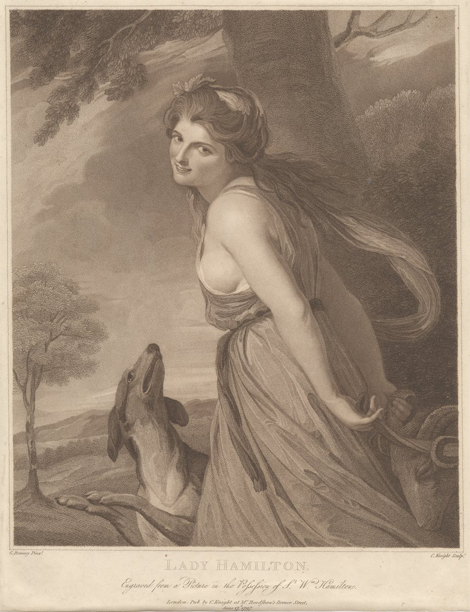 Lady Hamilton jako Bacchante od Charles Knight