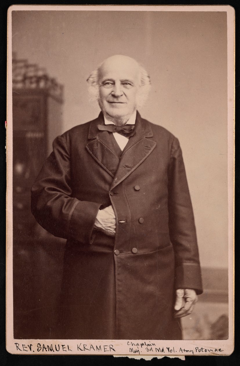 Portrét reverenda Samuela Kramera 1808-1891, před rokem 1891. od Charles L Kempf