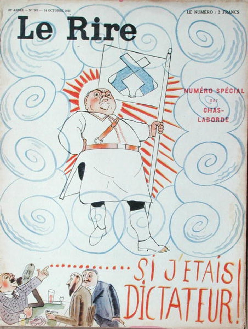 „Kdybych byl diktátor!“, ilustrace obálky ze speciálního vydání „Le Rire“ od Charles Laborde