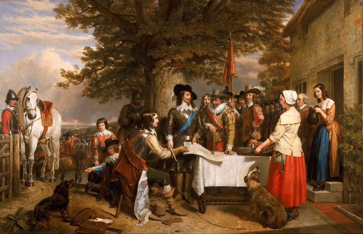 Předvečer bitvy u Edge Hill, 1642, 1845 od Charles Landseer