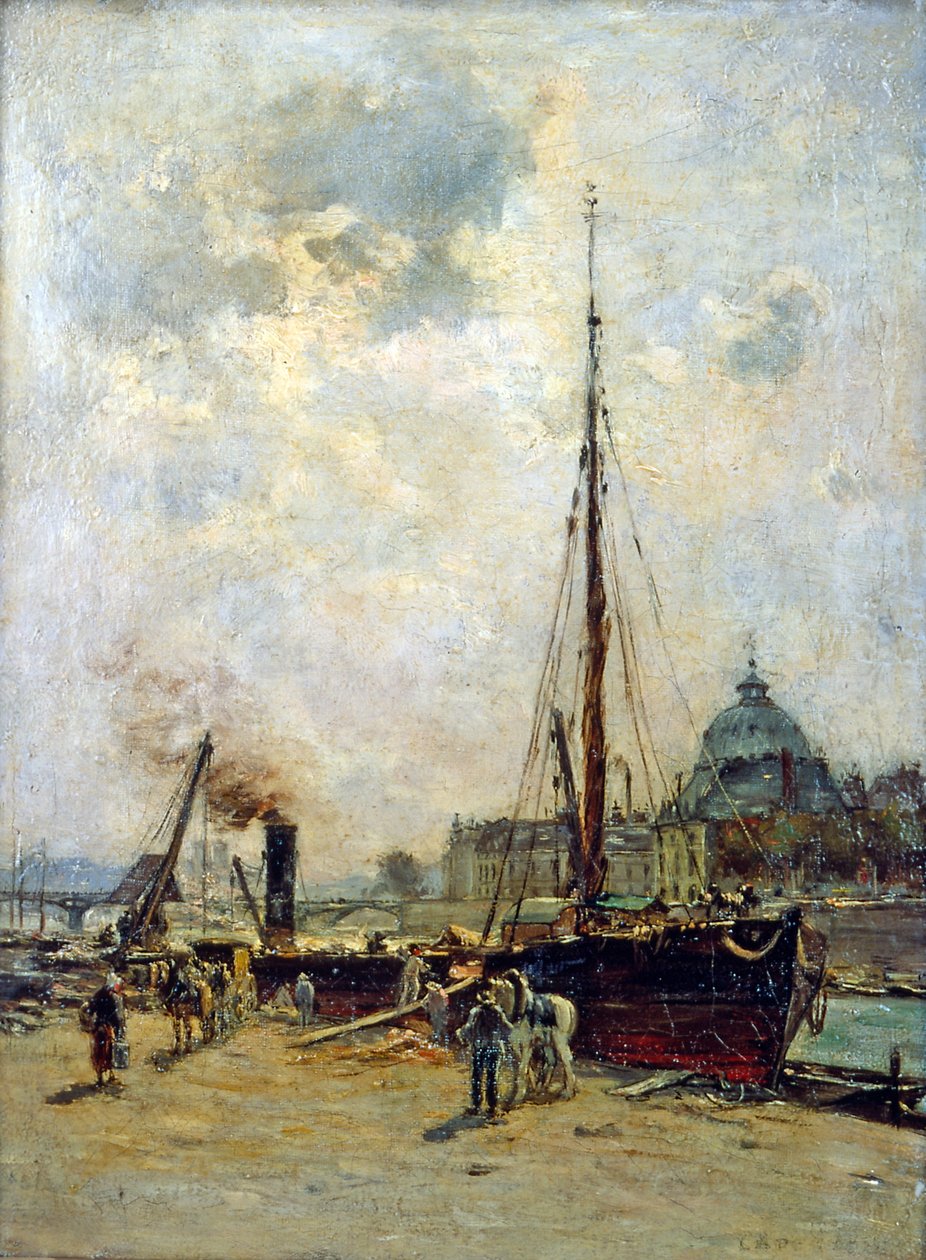 Pohled na ústav (olej na plátně) 19. století od Charles Lapostolet