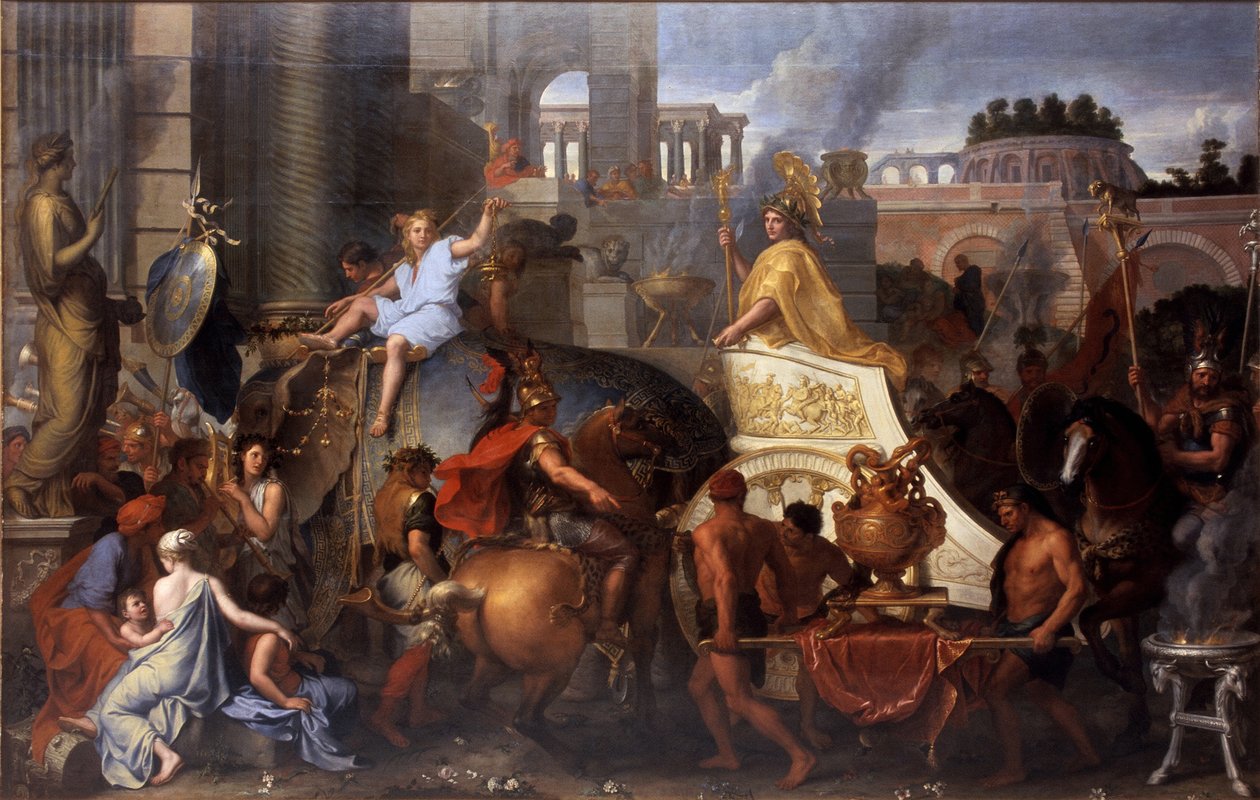 Vstup Alexandra do Babylonu Triumf Alexandra Velikého od Charles Le Brun