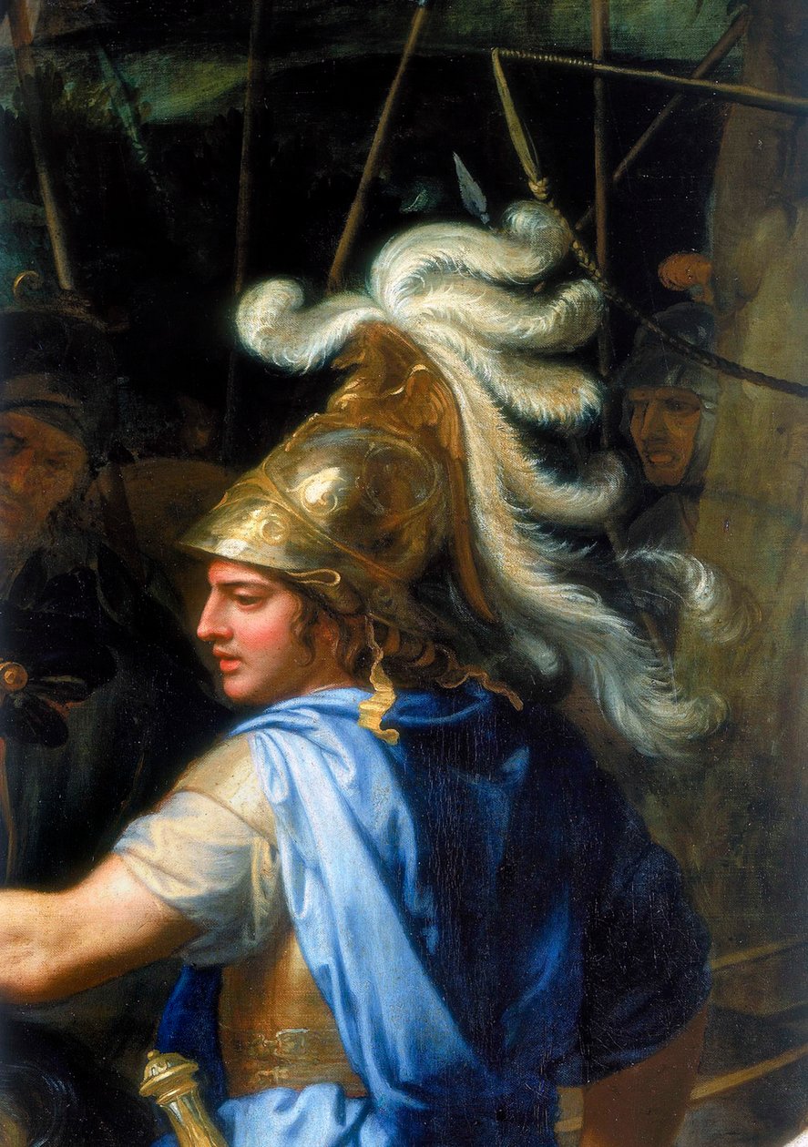 Alexandr Veliký Alexandr a Porus, Detail, 1673 od Charles Le Brun
