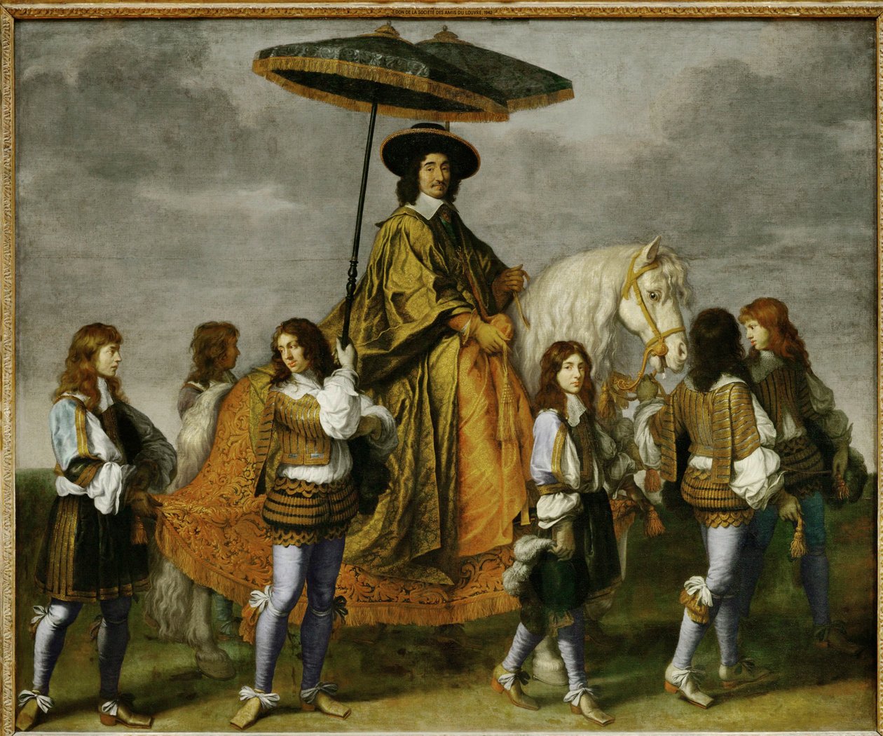 Kancléř Pierre Seguier na koni, mladý dauphin, pozdější Ludvík XIV. ... od Charles Le Brun