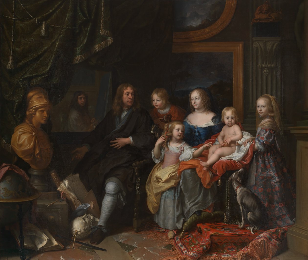 Everhard Jabach 1618-1695 a jeho rodina, ca. 1660. od Charles Le Brun
