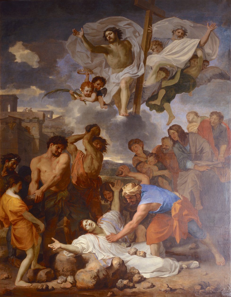 Francouzsky: Le Martyre de saint Étienne La Lapidation de saint Étienne Charles Le Brun od Charles Le Brun