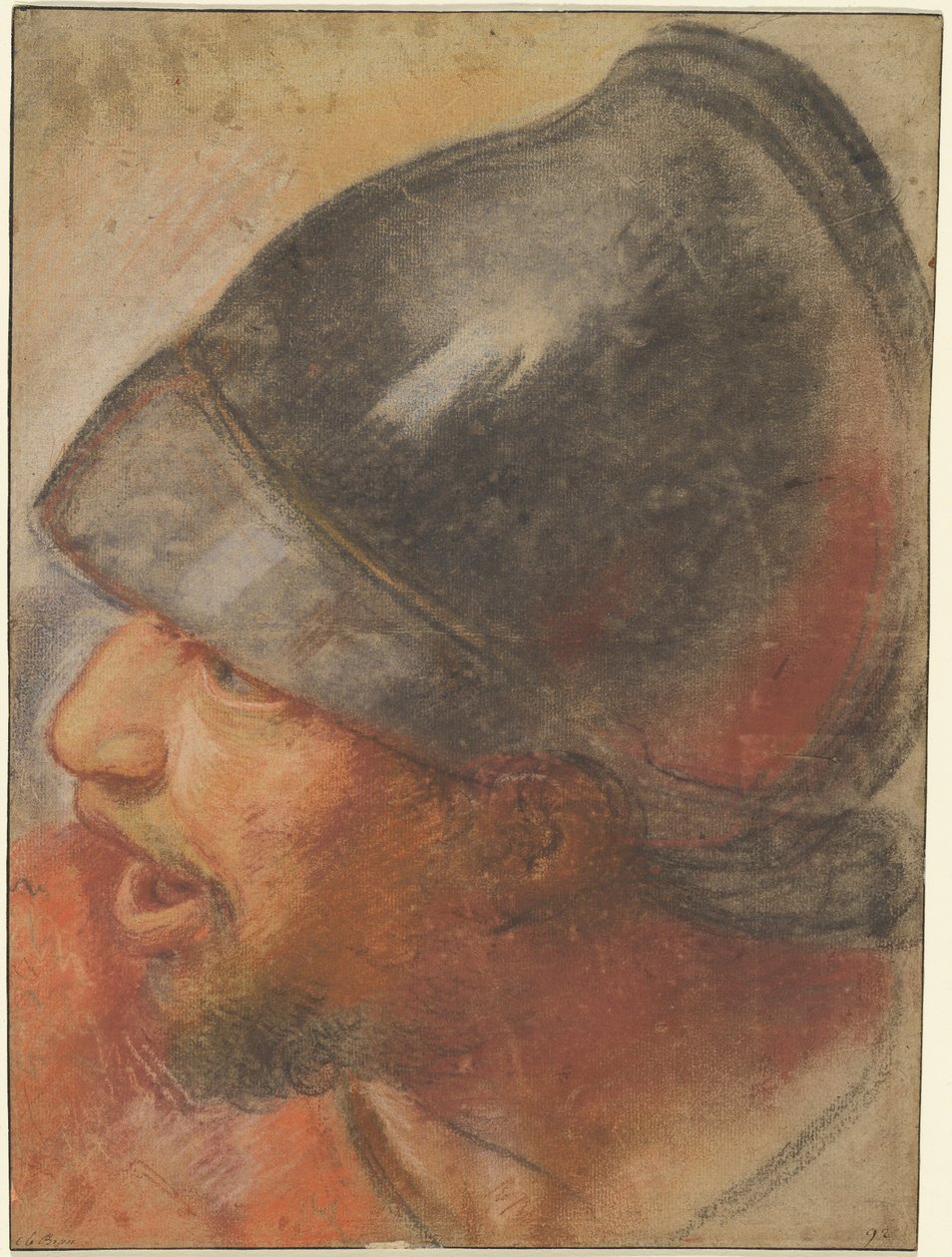 Kopf eines makedonischen Soldaten od Charles Le Brun