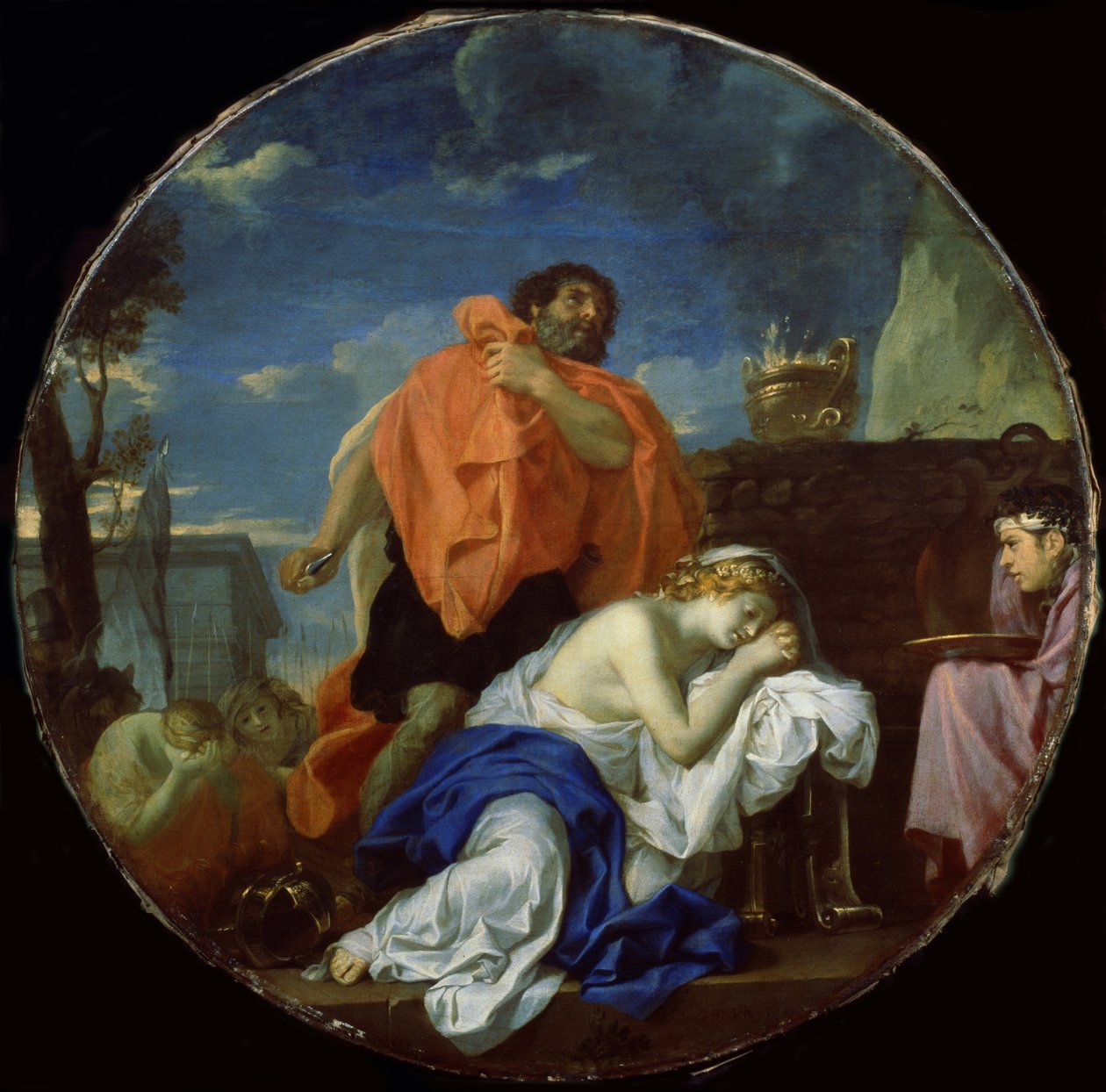 Jeftaova oběť od Charles Le Brun