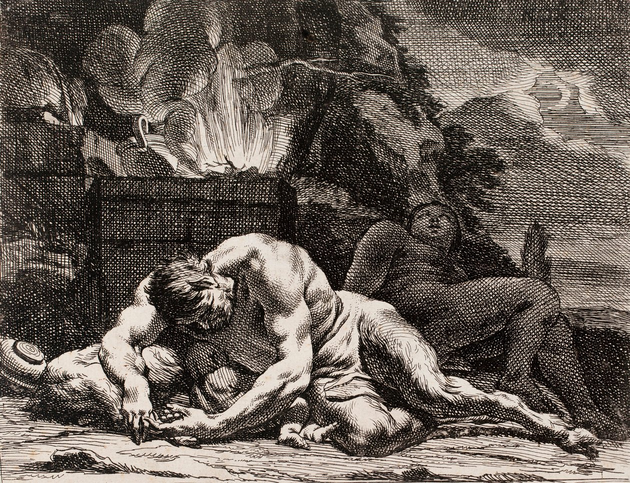 Noc, ze série Čtyři denní doby od Charles Le Brun