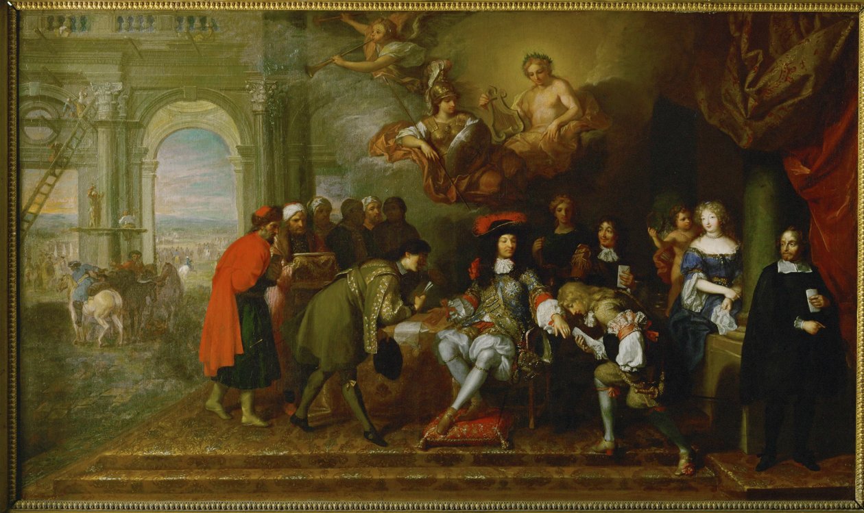 U příležitosti Nijmegenské mírové smlouvy ... (olej na plátně) od Charles Le Brun