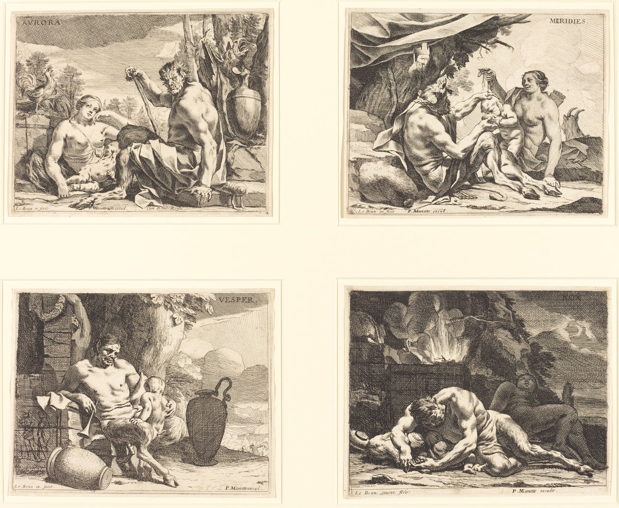 Čtyři denní doby od Charles Le Brun