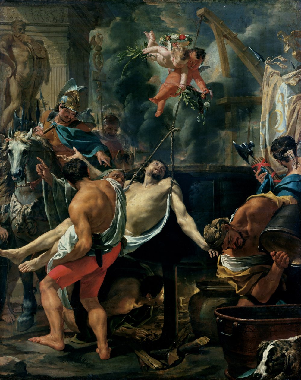Umučení svatého Jana Evangelisty od Charles Le Brun