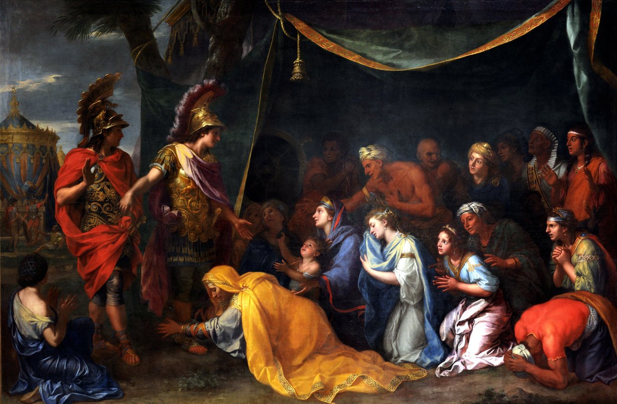 Královny Persie u nohou Alexandra, nazývané také Dariův stan, kolem roku 1660 (olej na plátně) od Charles Le Brun