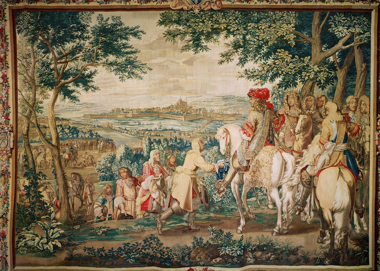 Surrender of Marsal v roce 1662, Gobelínová dílna (tapisérie) od Charles Le Brun