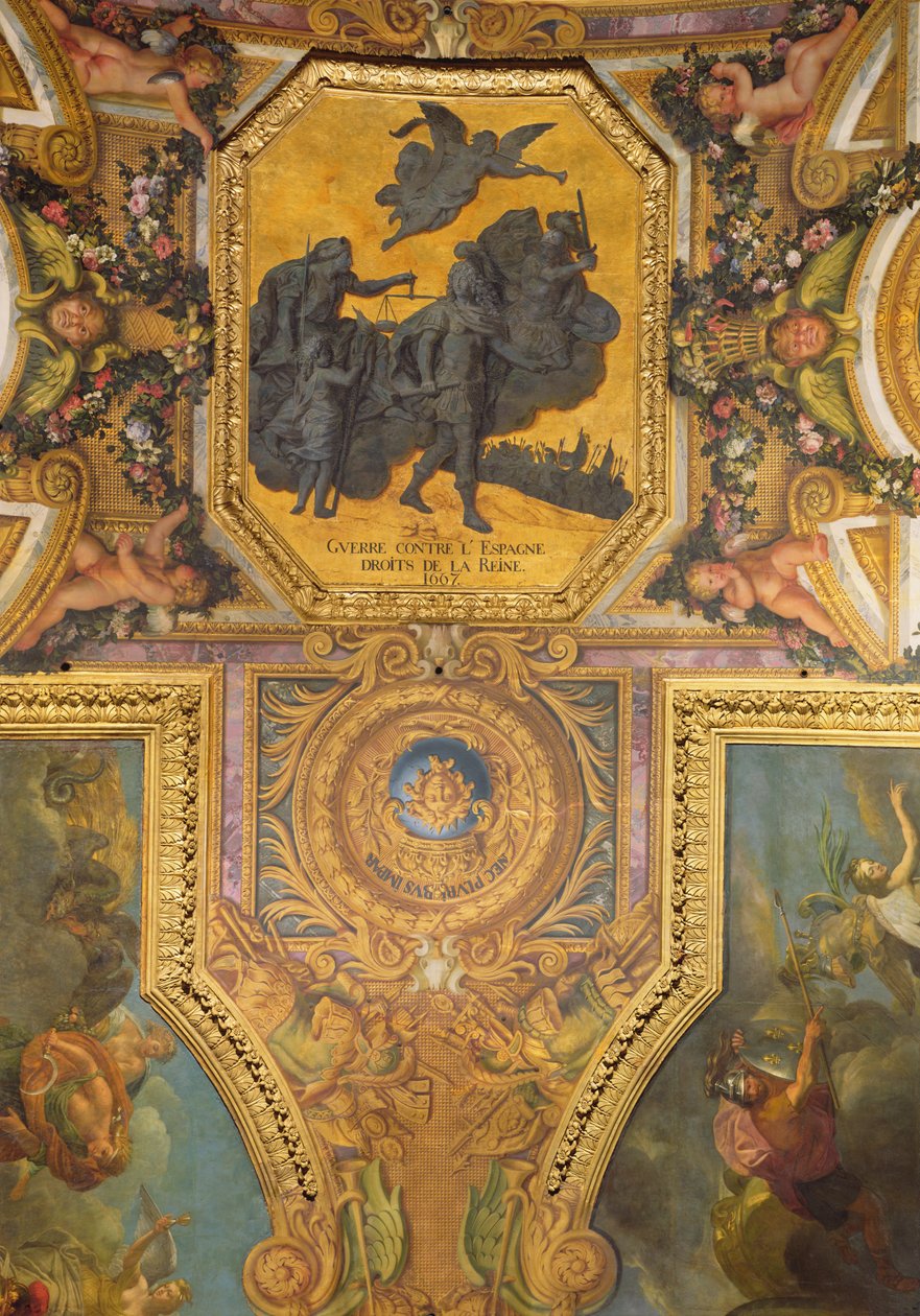 Válka za práva královny v roce 1667, Stropní malba z Galerie des Glaces od Charles Le Brun