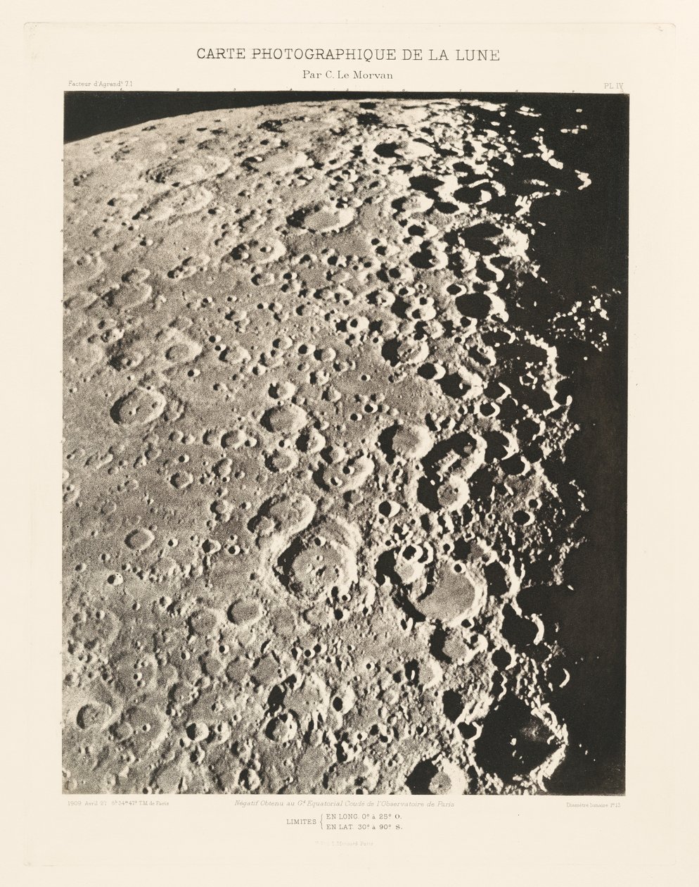 Fotografická mapa Měsíce, deska IV,27. dubna 2013 od Charles le Morvan