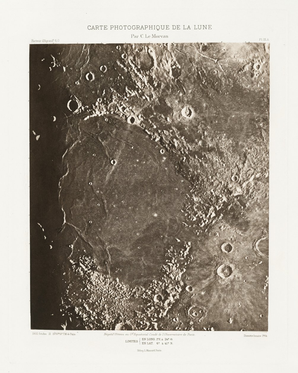Carte photographique de la lune, planche IX.A (Fotografická mapa Měsíce, deska IX.A),21. října 2013 od Charles le Morvan