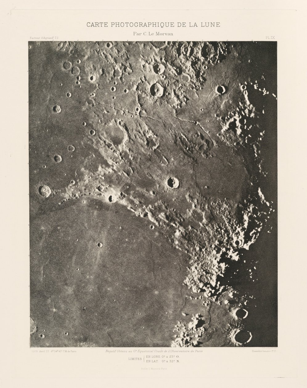 Fotografická mapa Měsíce, deska IX,27. dubna 2013 od Charles le Morvan