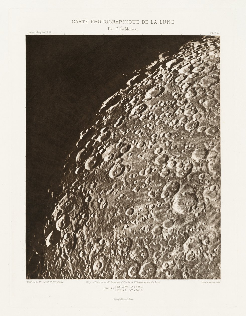 Carte photographique de la lune, planche V.A (Fotografická mapa Měsíce, deska V.A),13. srpna 2013 od Charles le Morvan