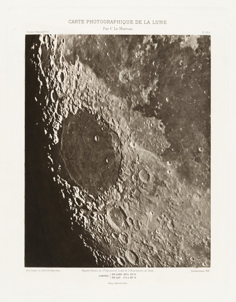 Carte photographique de la lune, planche VII.A (Fotografická mapa Měsíce, deska VII.A),11. října 2013 od Charles le Morvan