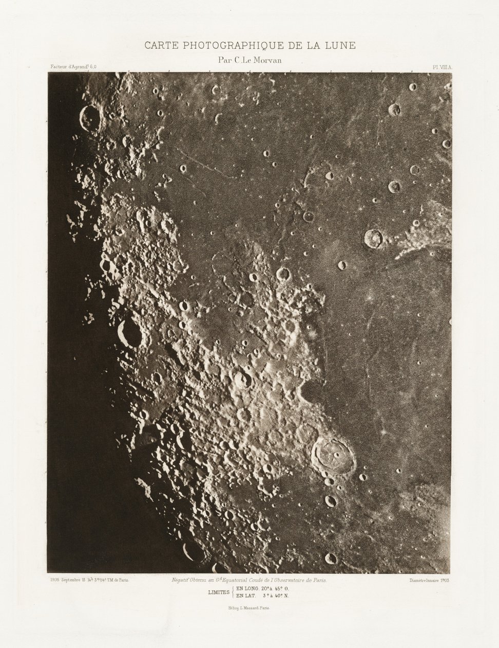 Carte photographique de la lune, planche VIII.A (Fotografická mapa Měsíce, deska VIII.A),13. září 2013 od Charles le Morvan