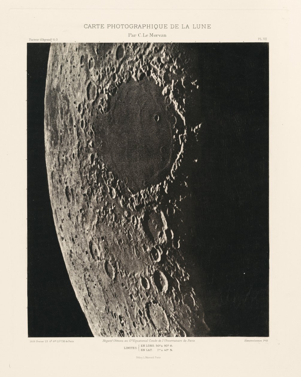 Carte photographique de la lune, planche VII (Fotografická mapa Měsíce, deska VII),23. února 2013 od Charles le Morvan