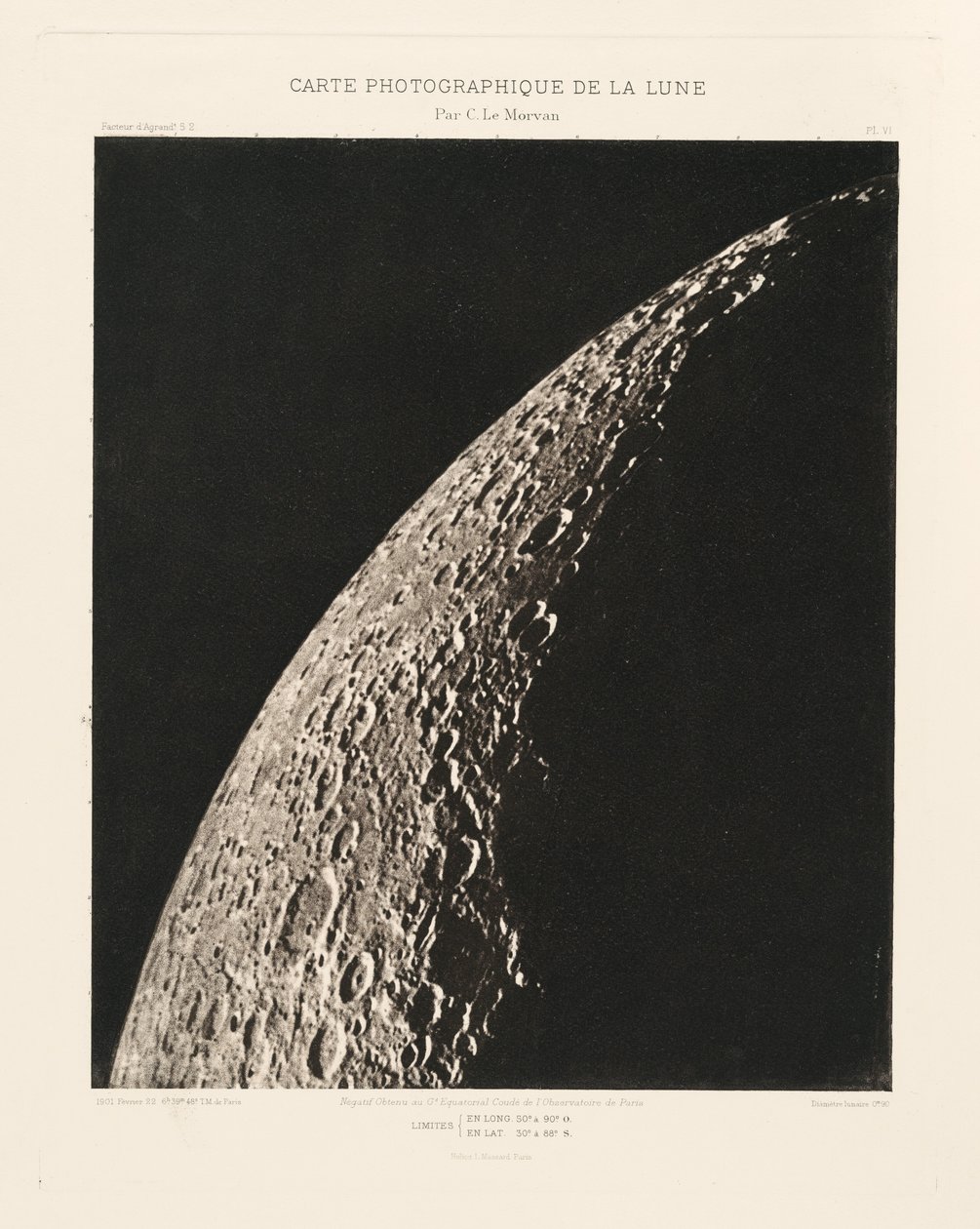 Carte photographique de la lune, planche VI (Fotografická mapa Měsíce, deska VI),22. února 2012 od Charles le Morvan
