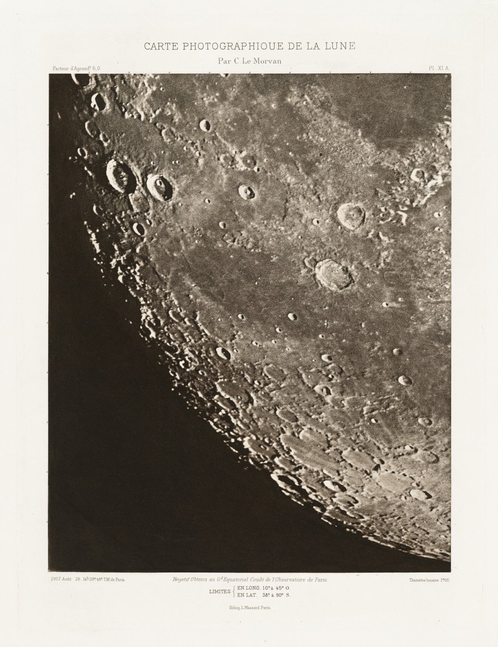 Carte photographique de la lune, planche XI.A (Fotografická mapa Měsíce, deska XI.A),26. srpna 2012 od Charles le Morvan