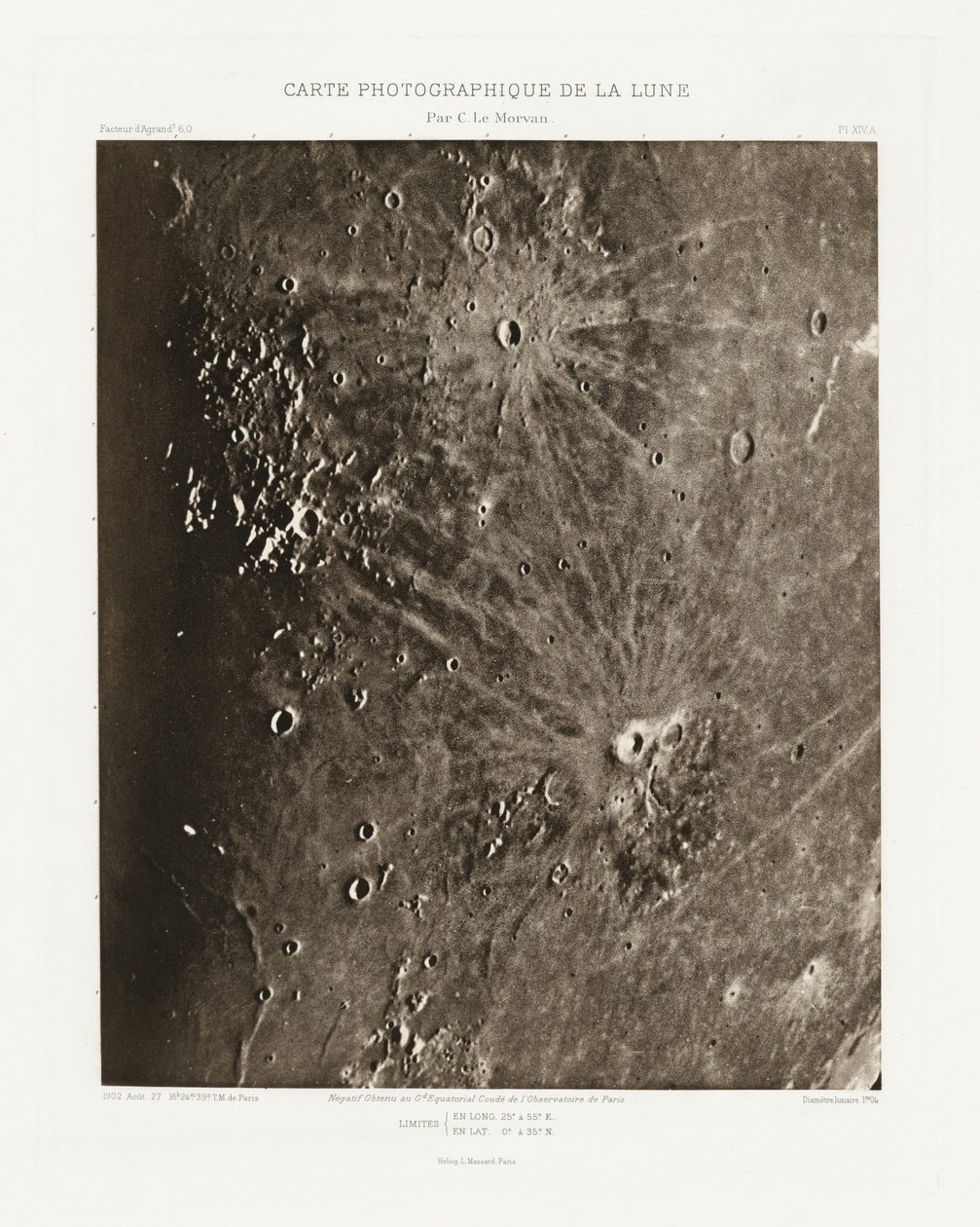 Carte photographique de la lune, planche XIV.A (Fotografická mapa Měsíce, deska XIV.A),27. srpna 2013 od Charles le Morvan
