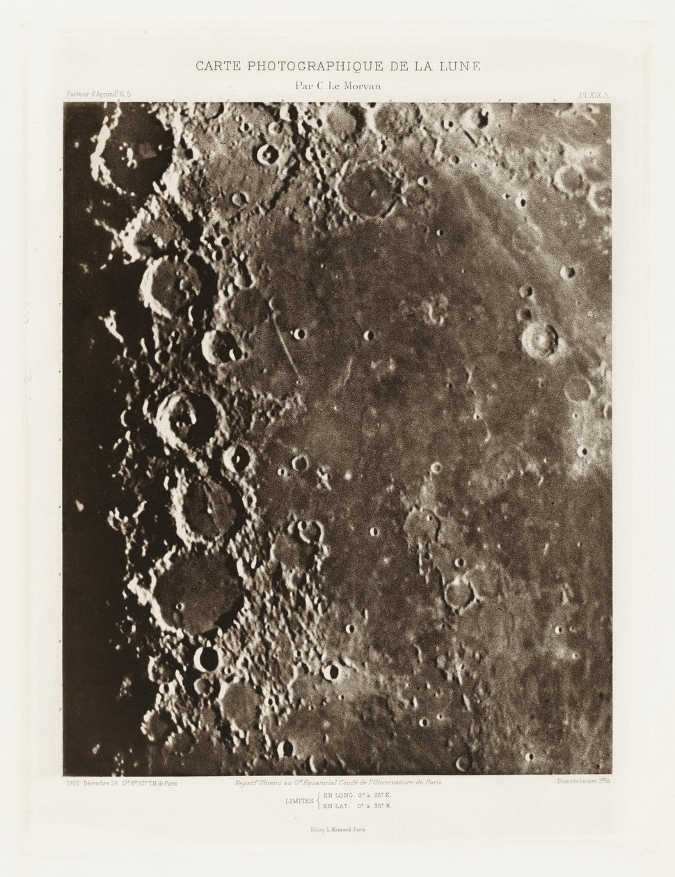 Carte photographique de la lune, planche XIX.A (Fotografická mapa Měsíce, deska XIX.A),26. prosince 2013 od Charles le Morvan