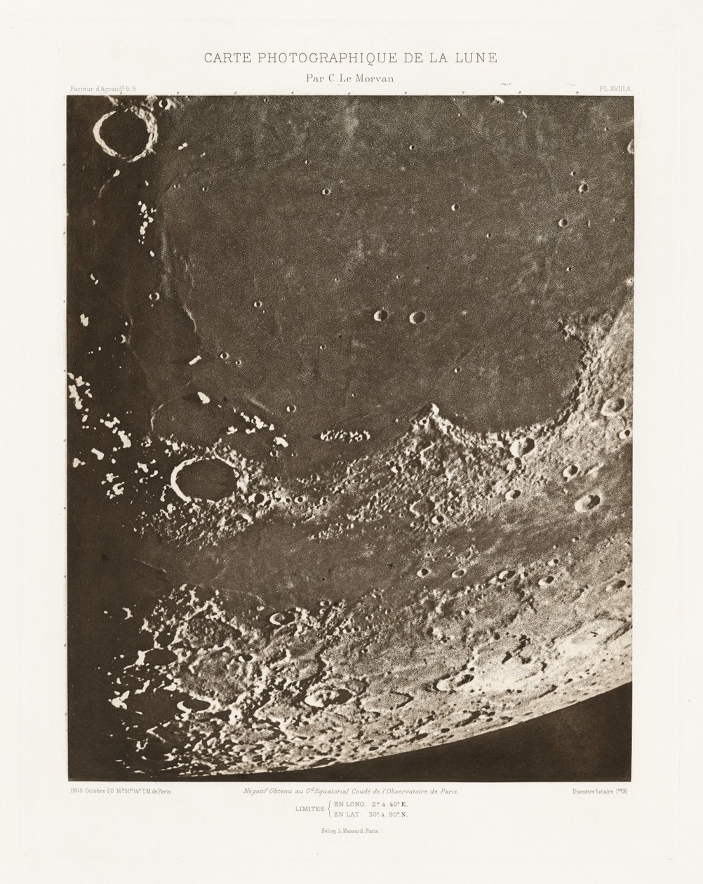 Carte photographique de la lune, planche XVIII.A (Fotografická mapa Měsíce, deska XVIII.A),20. října 2013 od Charles le Morvan