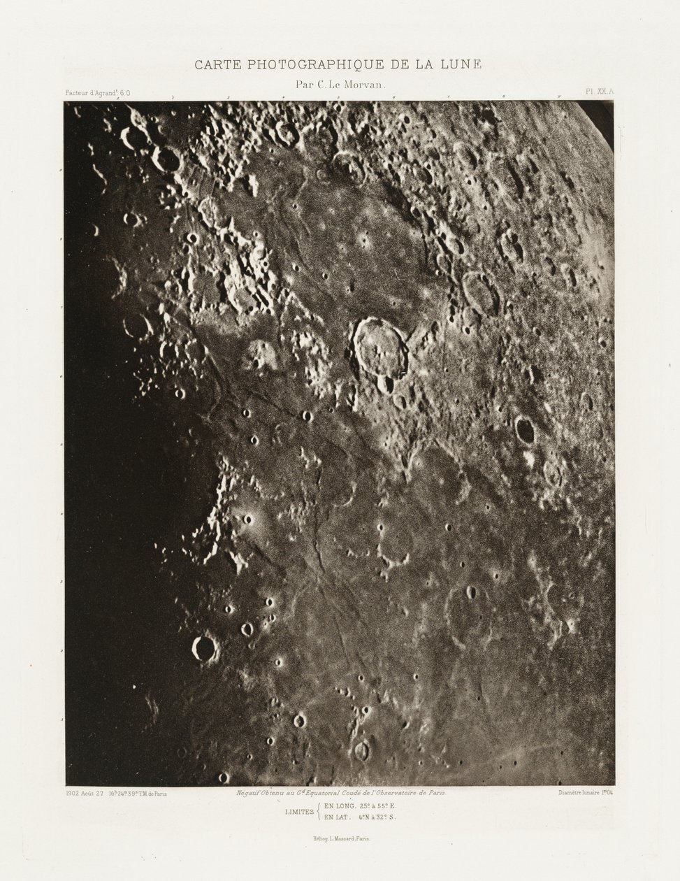 Carte photographique de la lune, planche XX.A (Fotografická mapa Měsíce, deska XX.A),27. srpna 2012 od Charles le Morvan
