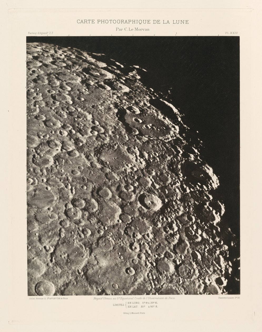 Carte photographique de la lune, planche XXIV (Fotografická mapa Měsíce, deska XXIV),11. února 2013 od Charles le Morvan