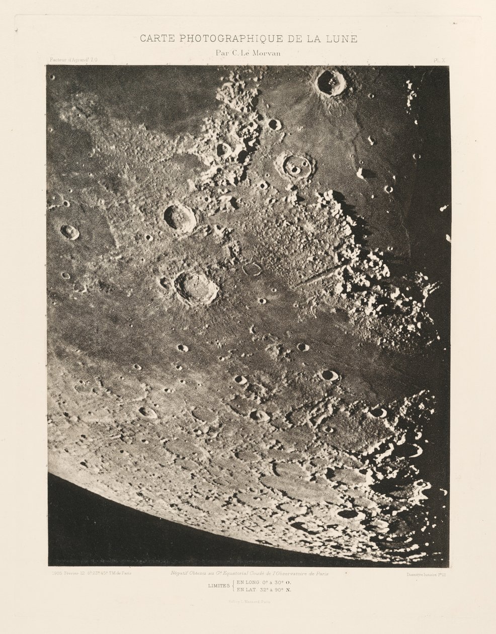 Carte photographique de la lune, planche X (Fotografická mapa Měsíce, deska X),12. února 2013 od Charles le Morvan