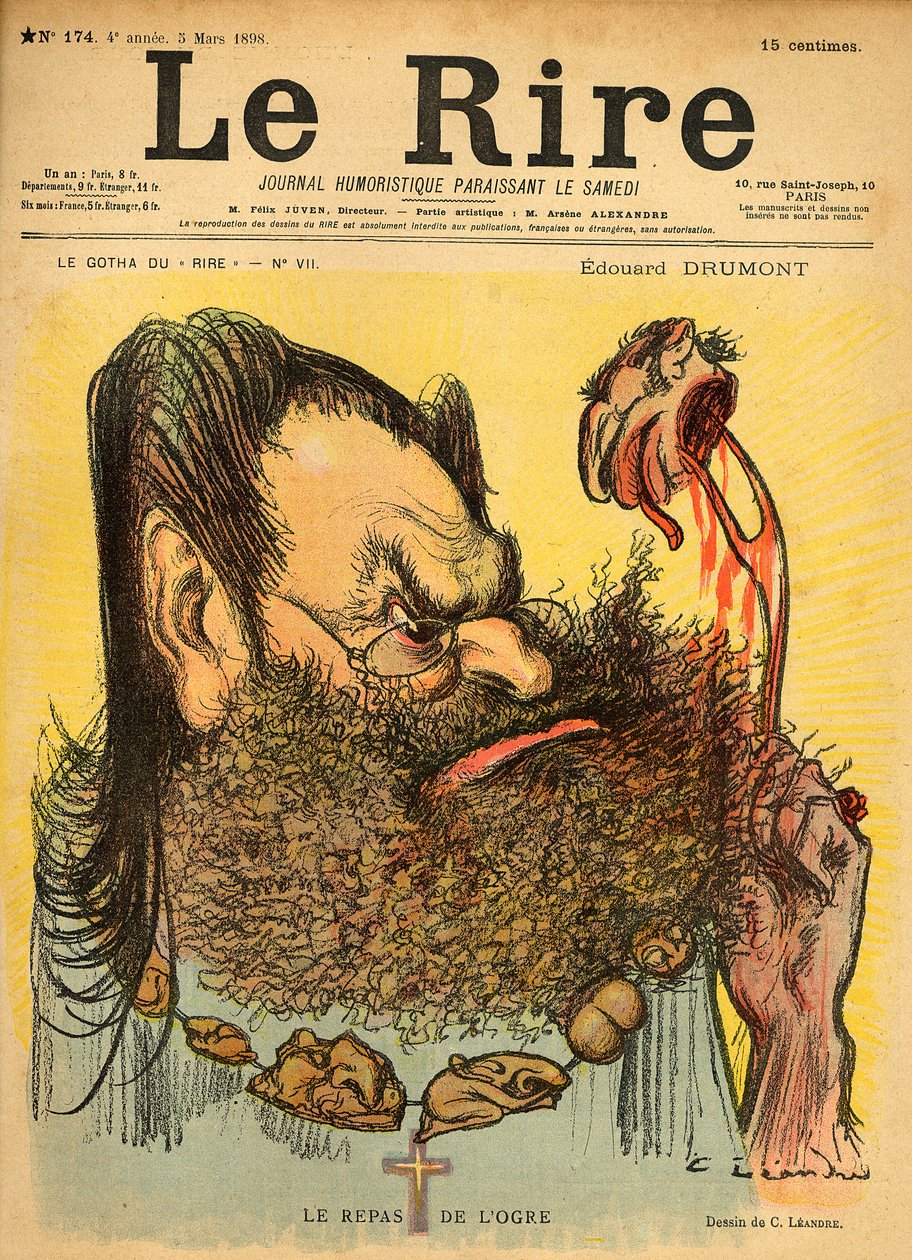 Karikatura Edouarda Drumonta, z přední obálky 
