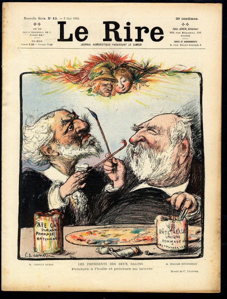 Obálka „“Le Lire“, Satirický v barvách od Charles Leandre