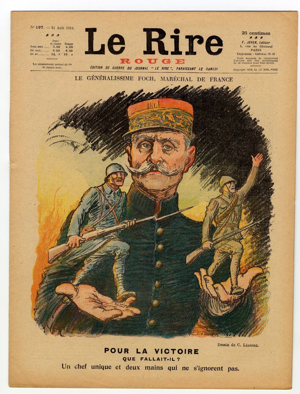 Obálka „“Le Lire rouge“, Satirický v barvách od Charles Leandre