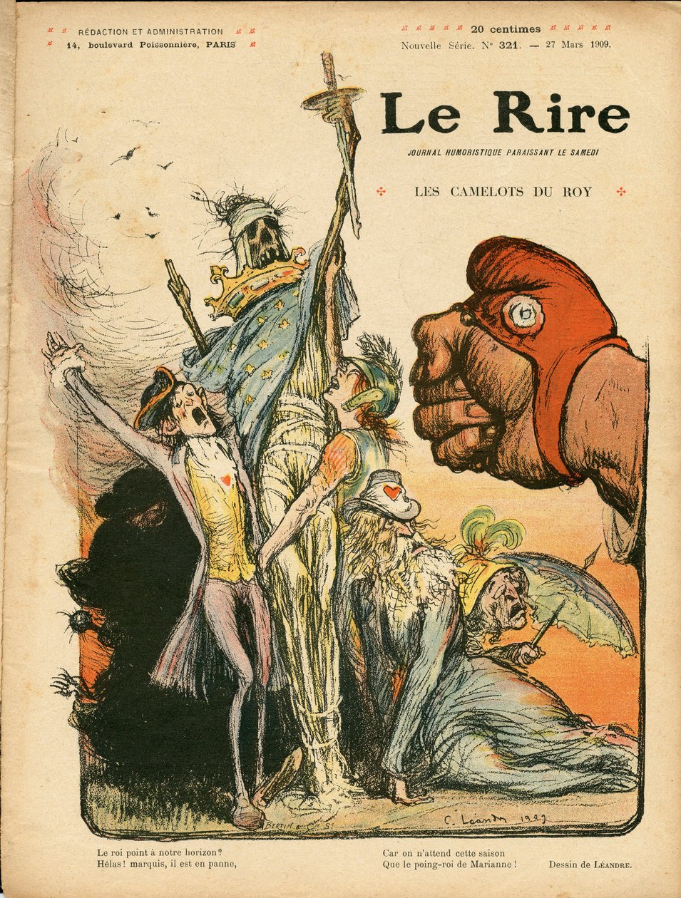Obálka „“The Laughter““, číslo 321, Satirical en Couleurs od Charles Leandre