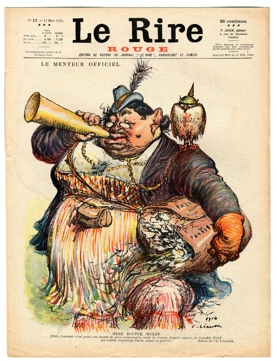 Obálka „“The Red Laughter“, Satirical in Colors od Charles Leandre