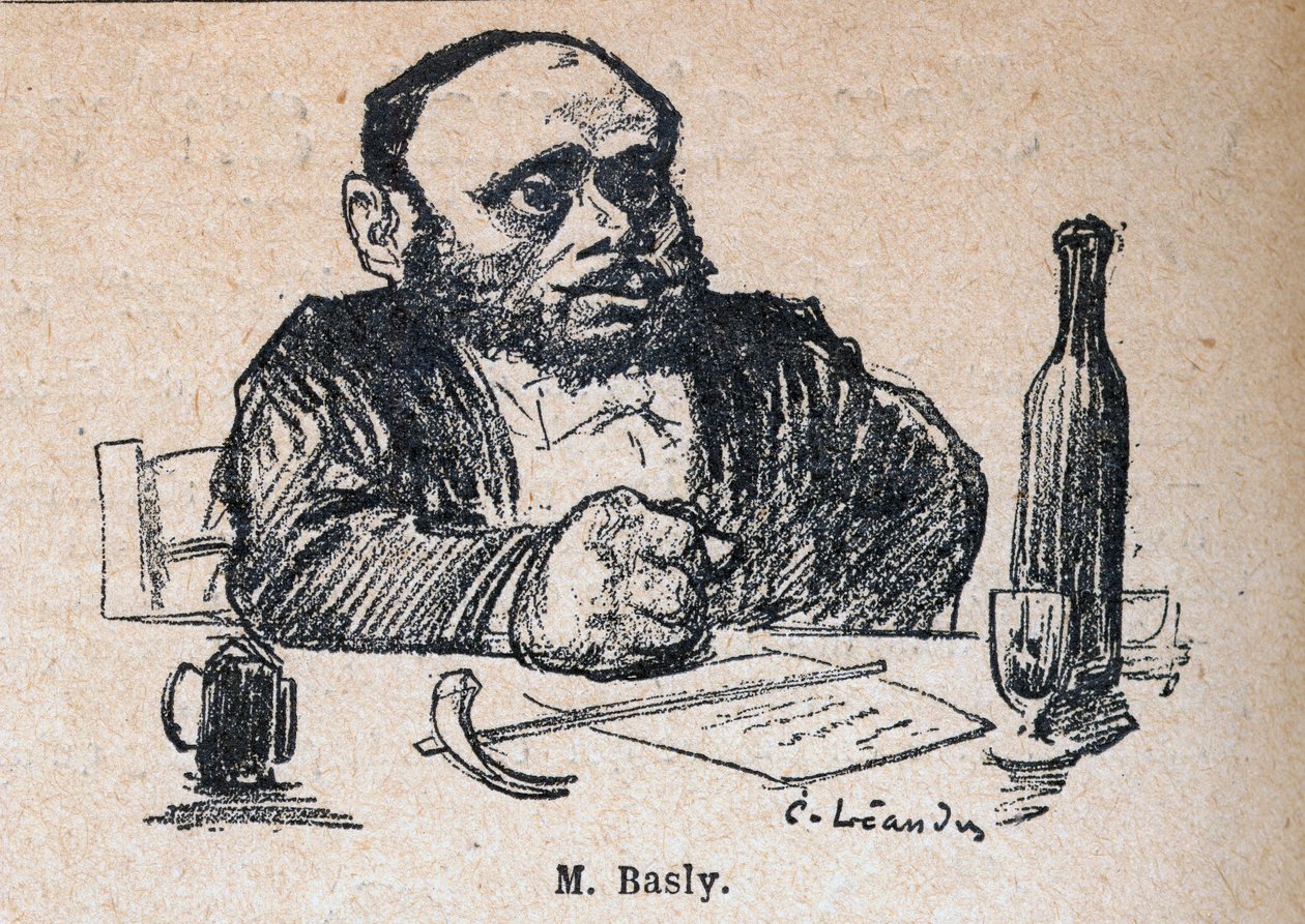 Emile Basly (1835-1928), zástupce Paříže - rytina v „Our Dear Souverains“ od Paula Bosqa - ilustrace Charles Leandre (1862-1934) 1898 - od Charles Leandre