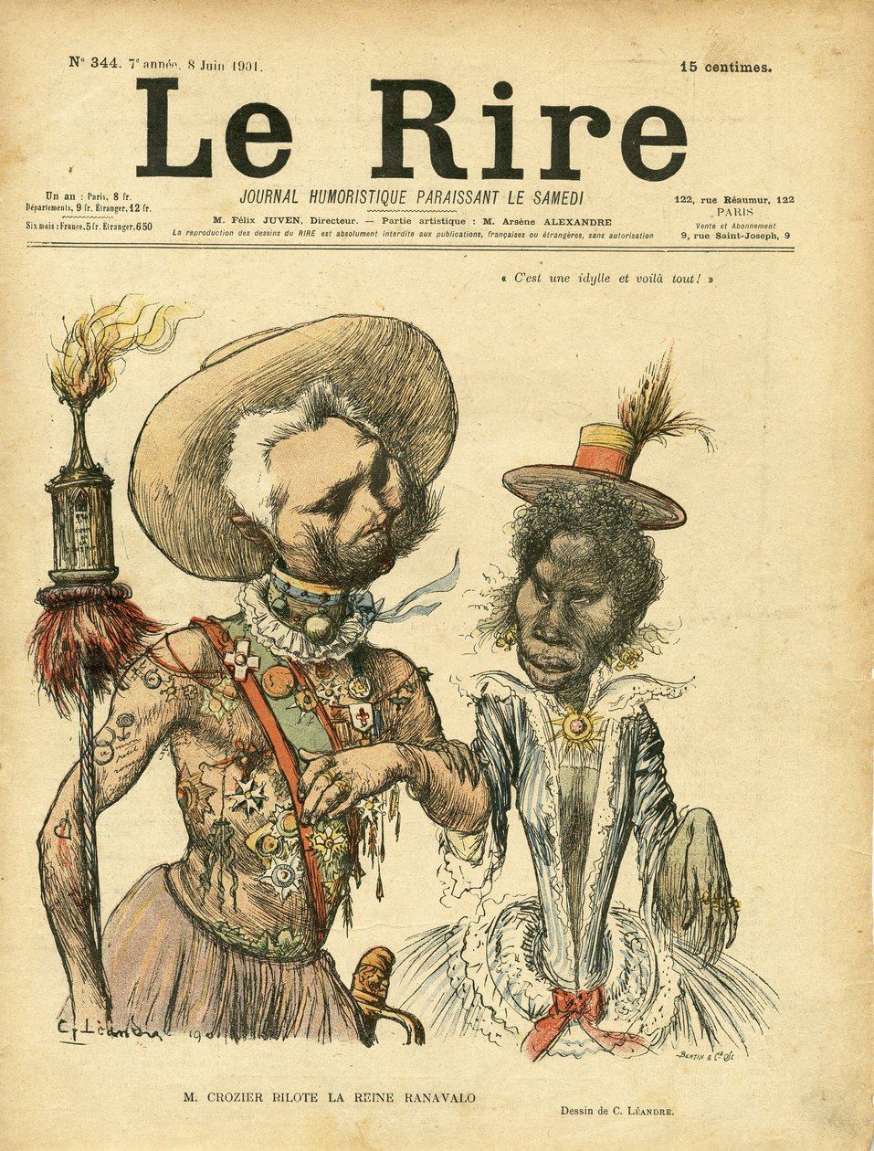 Ilustrace Charlese Leandra (1862-1934) pro obálku Le Rire, č. 264 od Charles Leandre