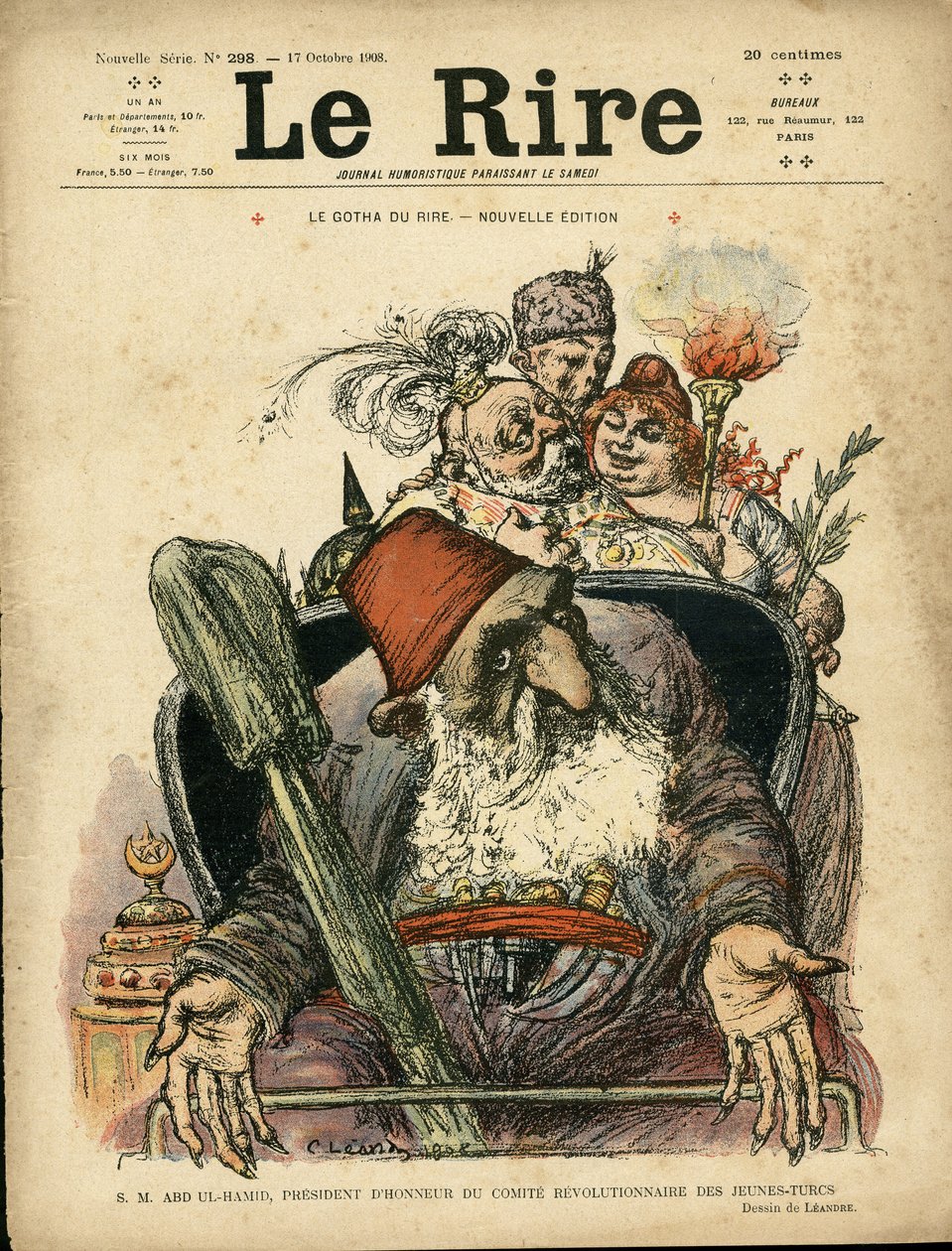 Ilustrace Charlese Leandra (1862-1934) pro obálku Le Rire od Charles Leandre