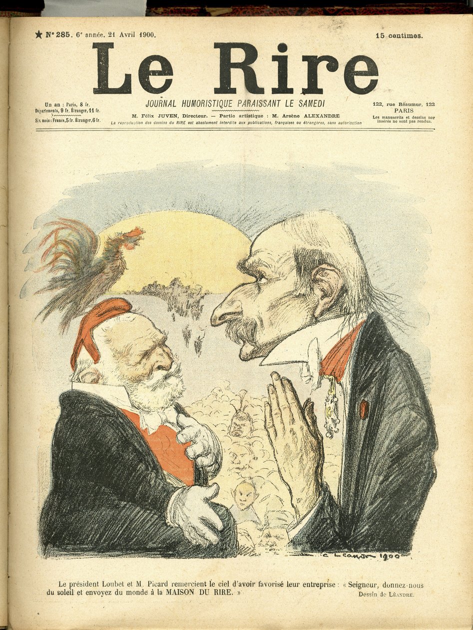 Ilustrace Charlese Leandra (1862-1934) pro obálku Le Rire od Charles Leandre