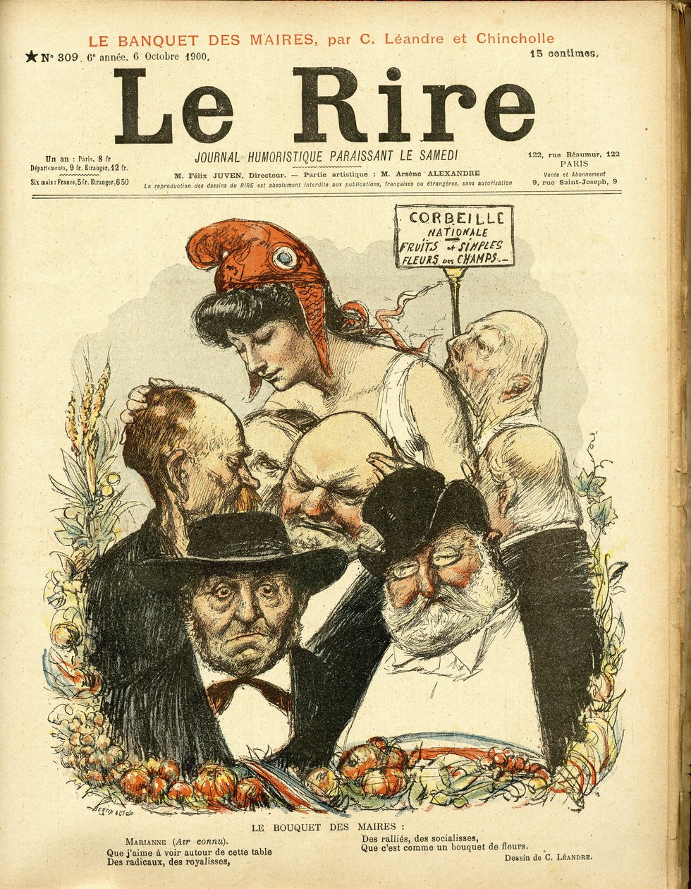 Ilustrace Charlese Leandra (1862-1934) pro obálku Le Rire od Charles Leandre