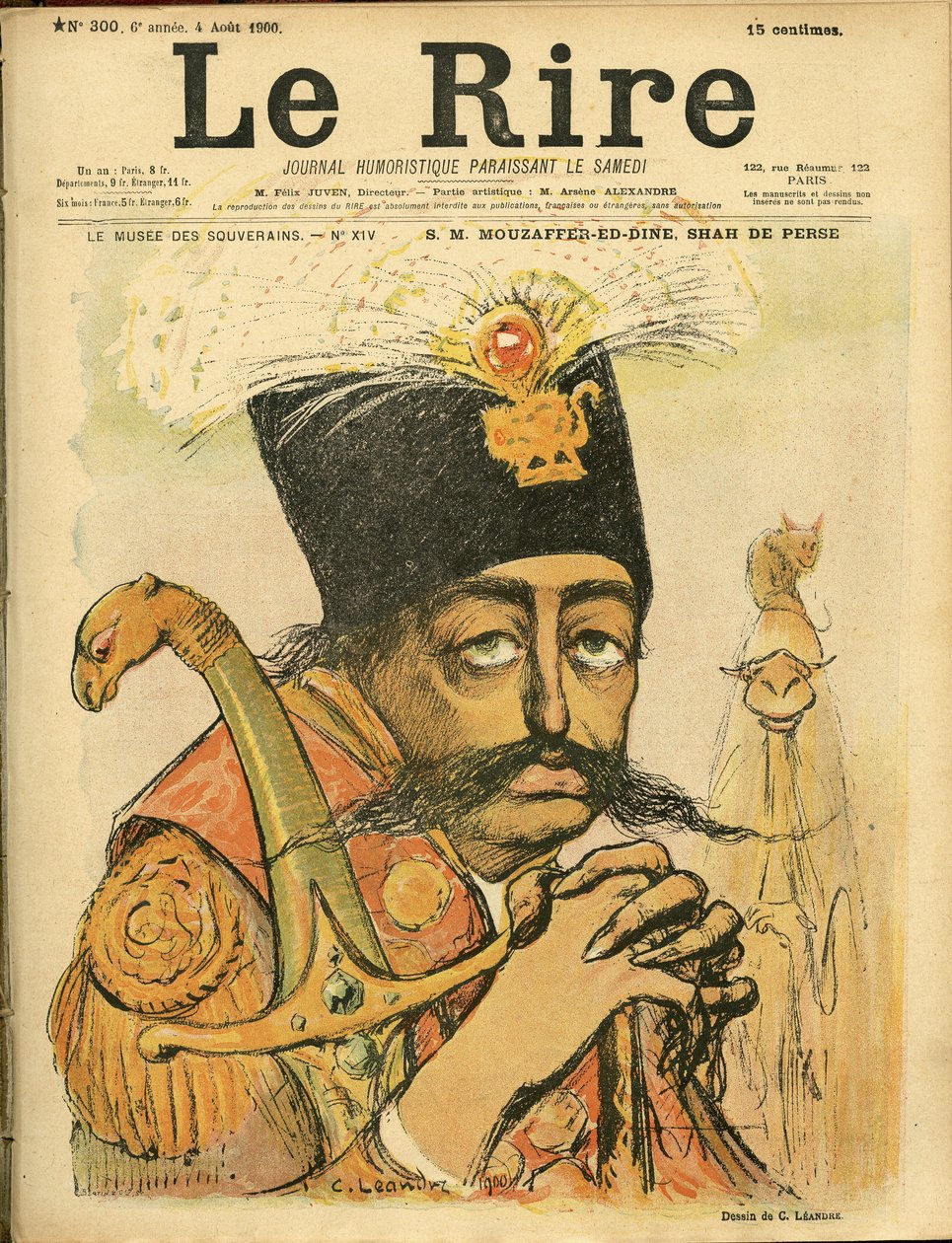 Ilustrace Charlese Leandra (1862-1934) pro obálku Le Rire od Charles Leandre