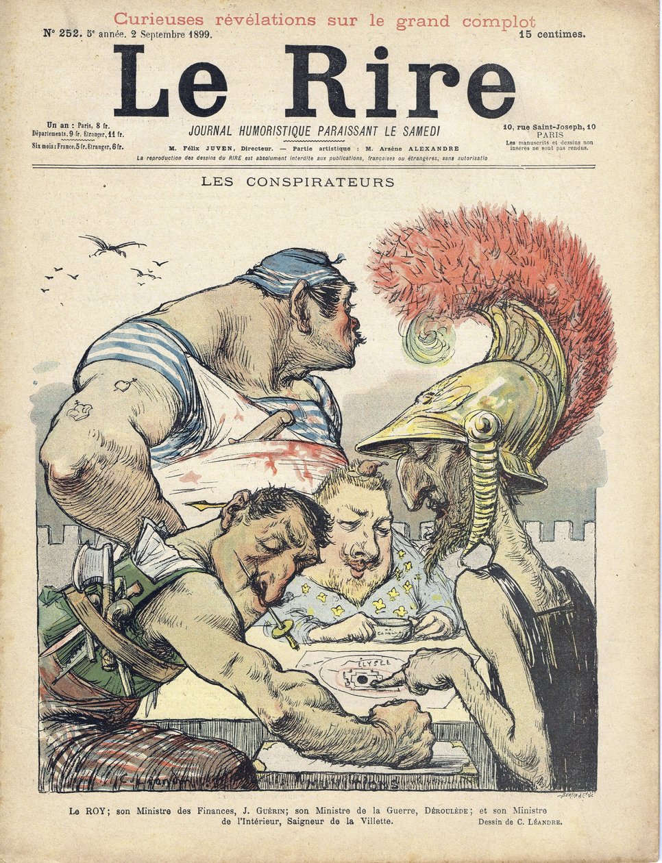 Ilustrace Charlese Leandra (1862-1934) pro obálku Le Rire od Charles Leandre